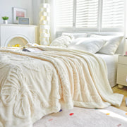 Sleepwyn Coral Butterfly Fleece Flannel Blanket