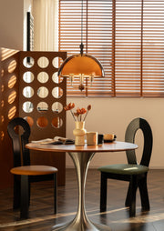 Amber Dome Shaped Pendant Light