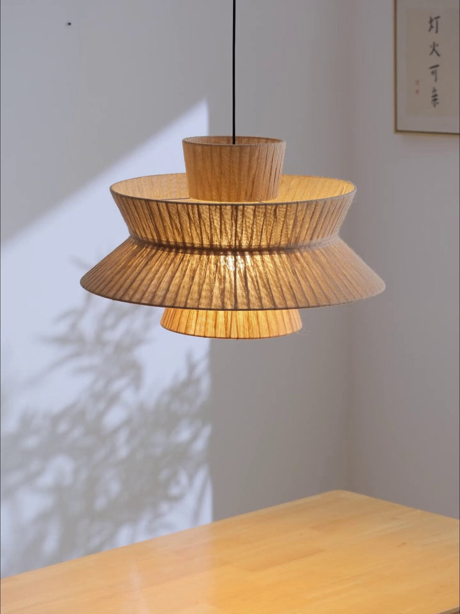 Anemone Tiered Linen Pendant Lamp