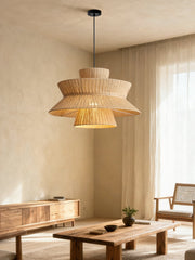 Anemone Tiered Linen Pendant Lamp
