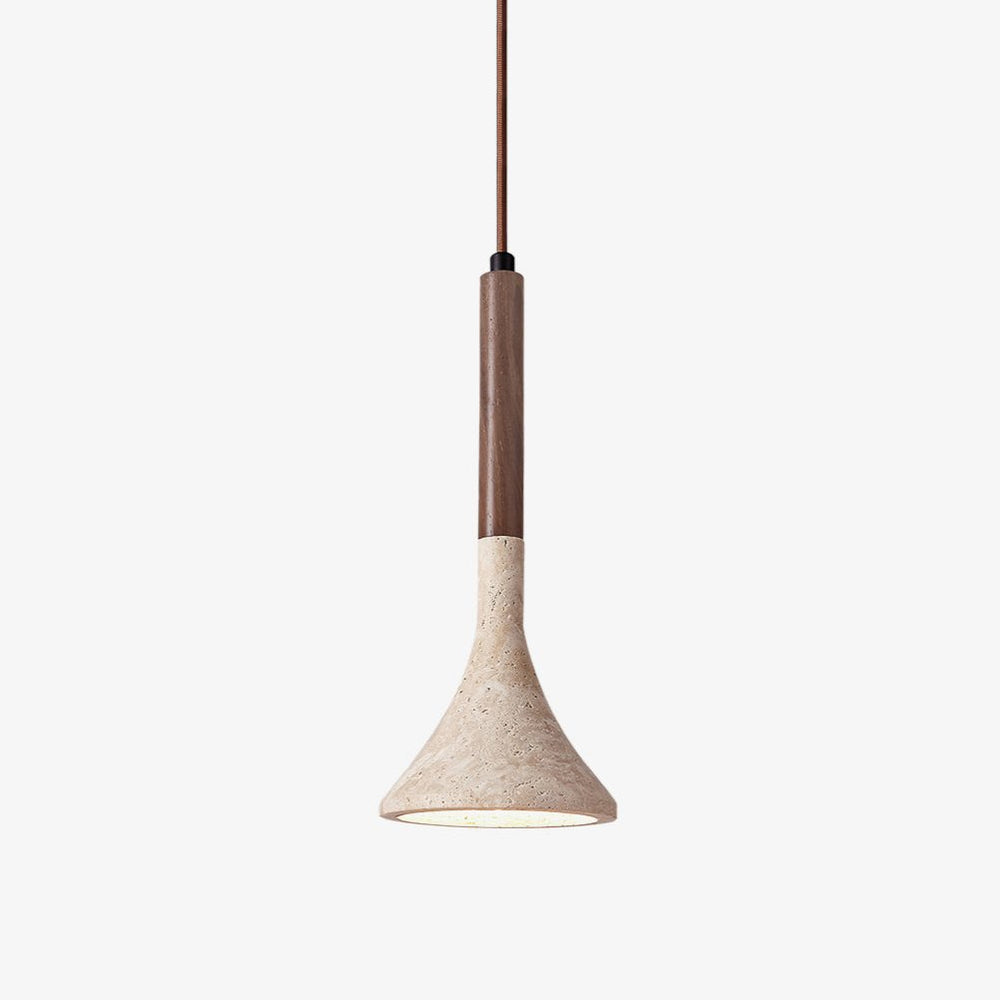 Verano Travertine Cone Pendant Light