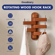 Sleepwyn Rotating Wood Hook Rack