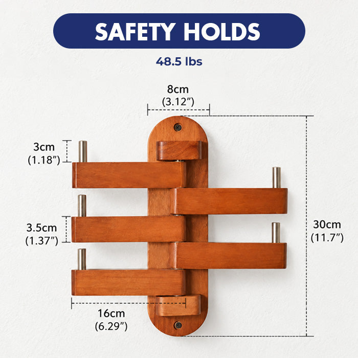 Sleepwyn Rotating Wood Hook Rack