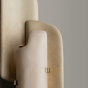 Sculpted Alabaster Wall Sconce