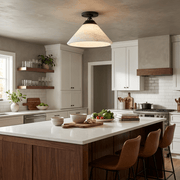Aveline Alabaster Cone Flush Mount
