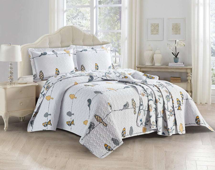 Bedspread Quilt Set - Ayat Birds