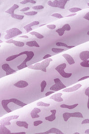 Women's Lounge Robe in Thistle Leopard