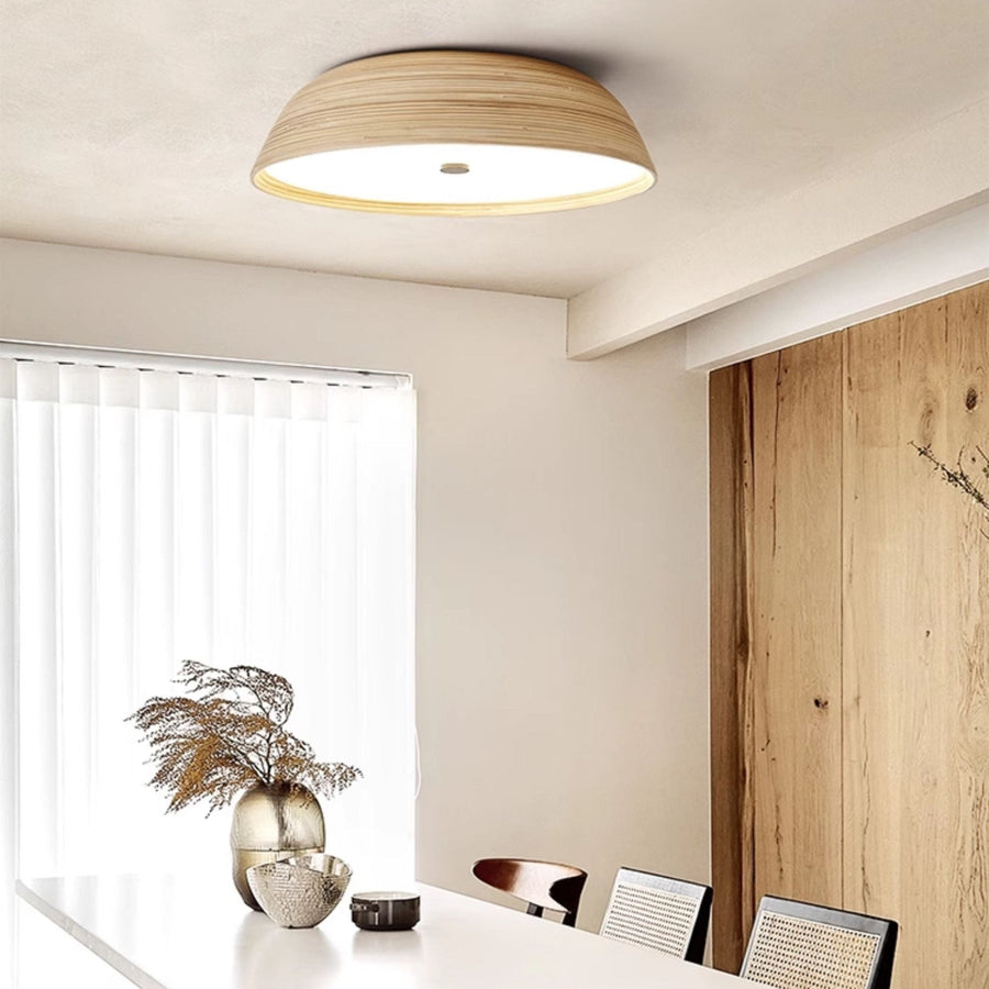 Bamboo Textured Ceiling Lamp