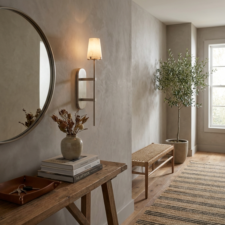 Baton Alabaster Wall Sconce