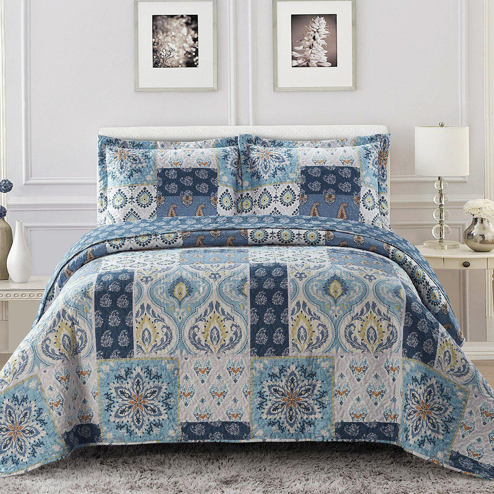 Bellflower Reversible Quilt - Bedspread Set
