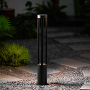 Black Cylindrical Garden Outdoor Light