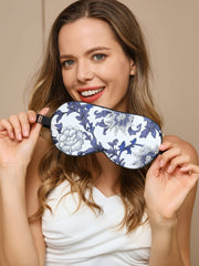 100% Mulberry Silk Flower Printed Sleep Eye Mask