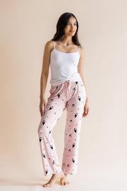 Women's Lounge Pants in Blush Sushi