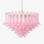 Blush Pink Glass Chandelier