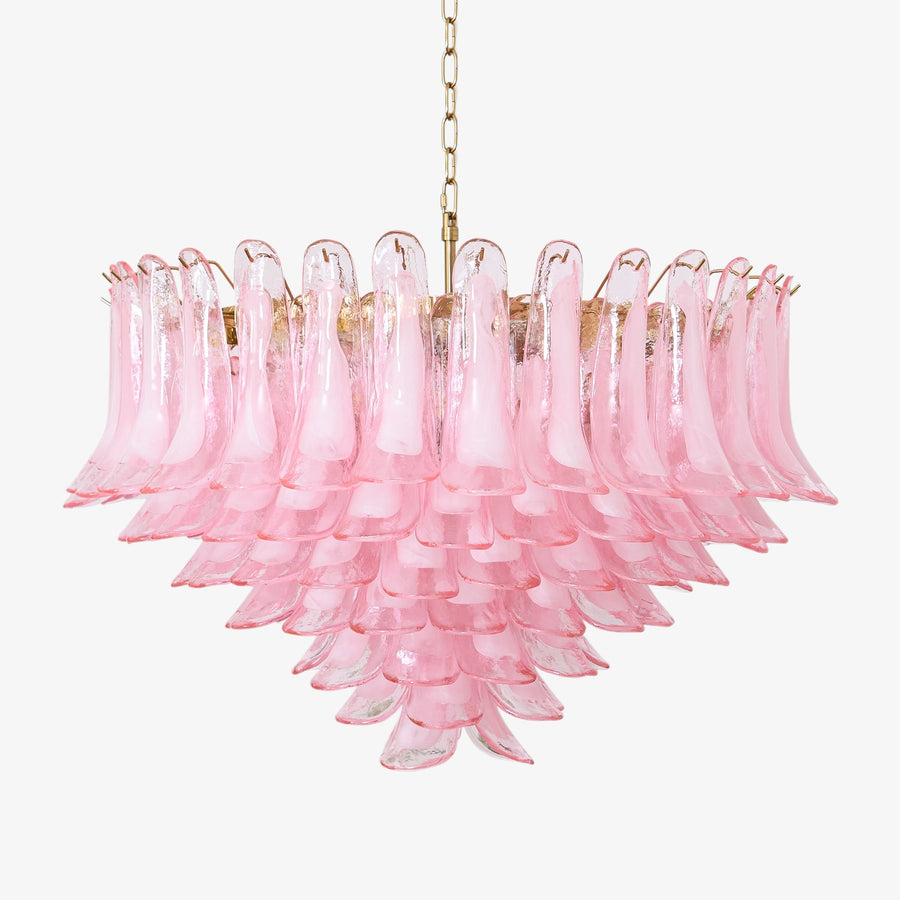 Blush Pink Glass Chandelier