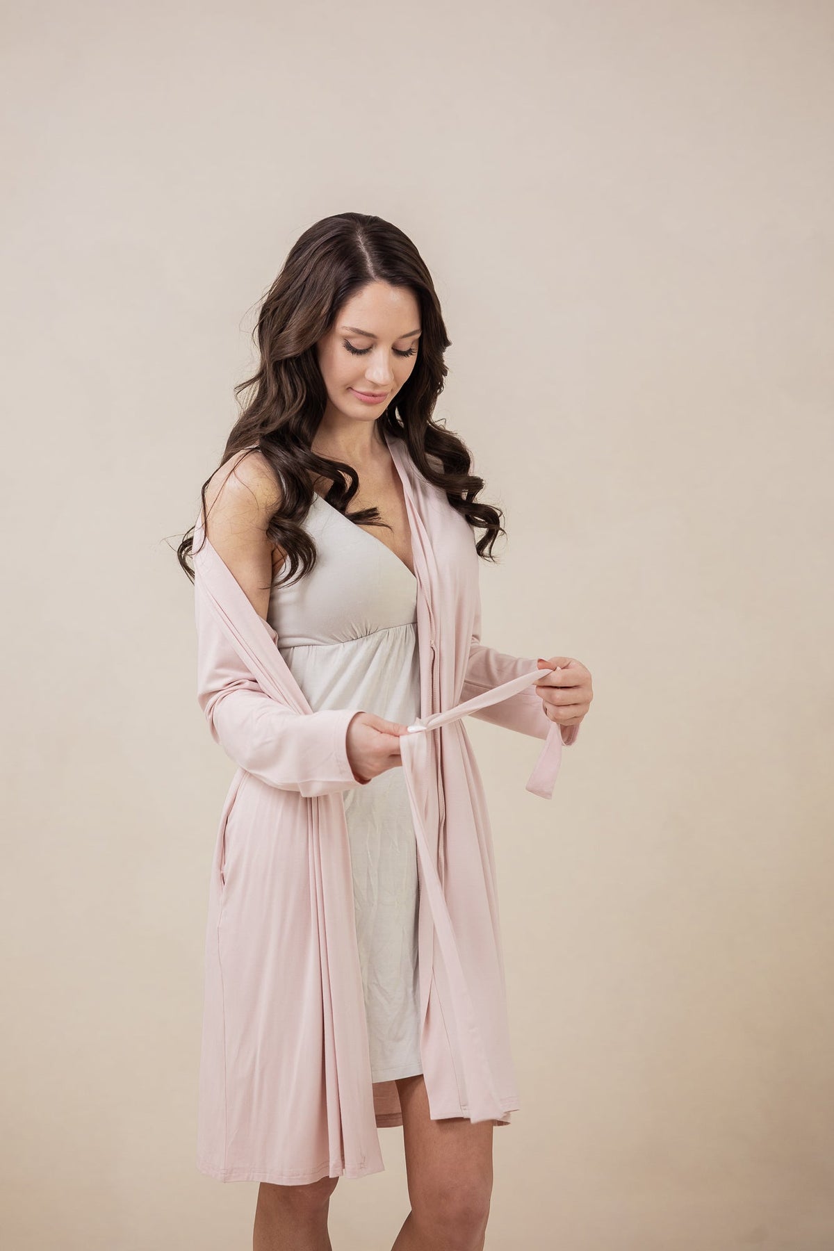 Women's Lounge Robe in Blush