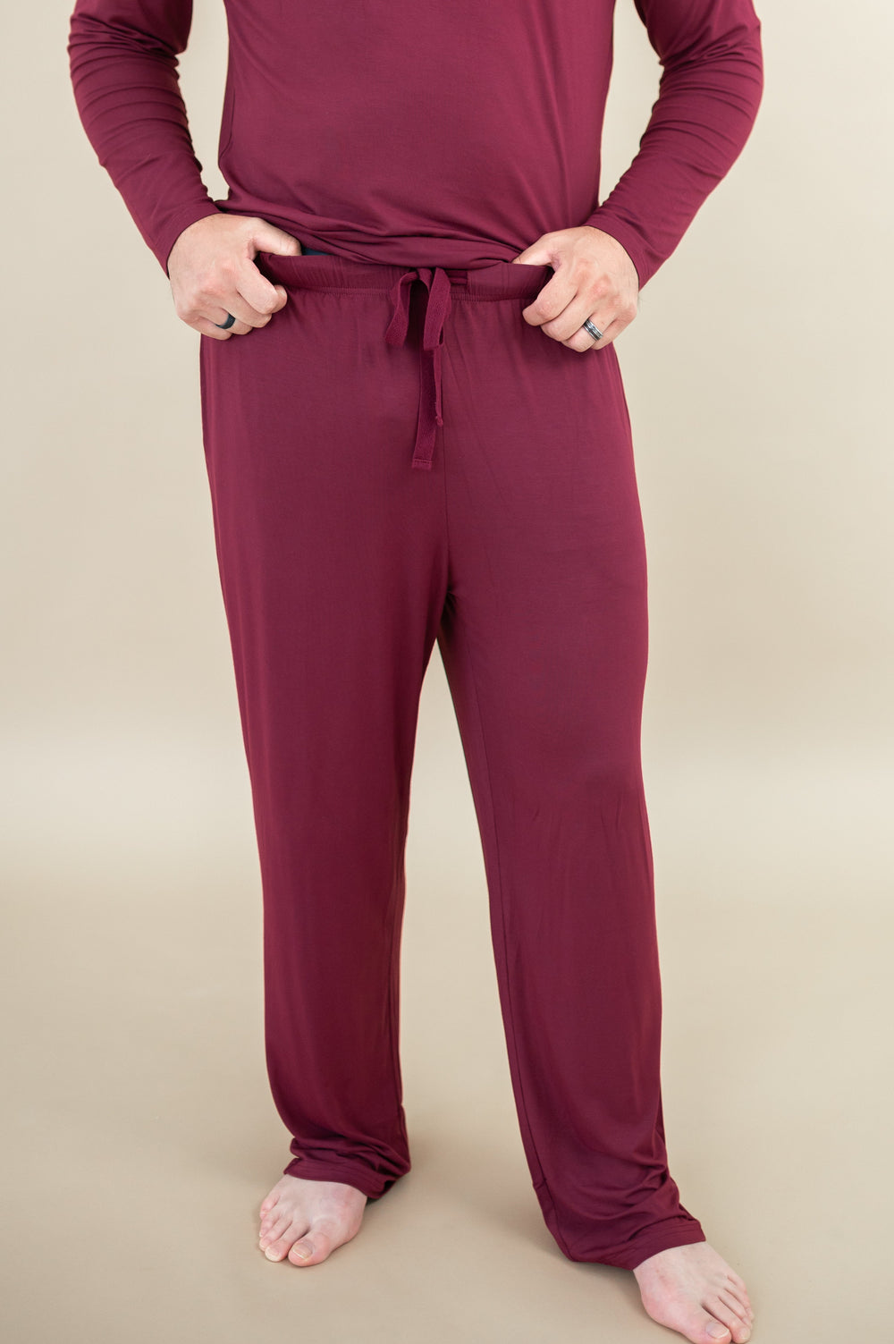 Men's Lounge Pants in Burgundy