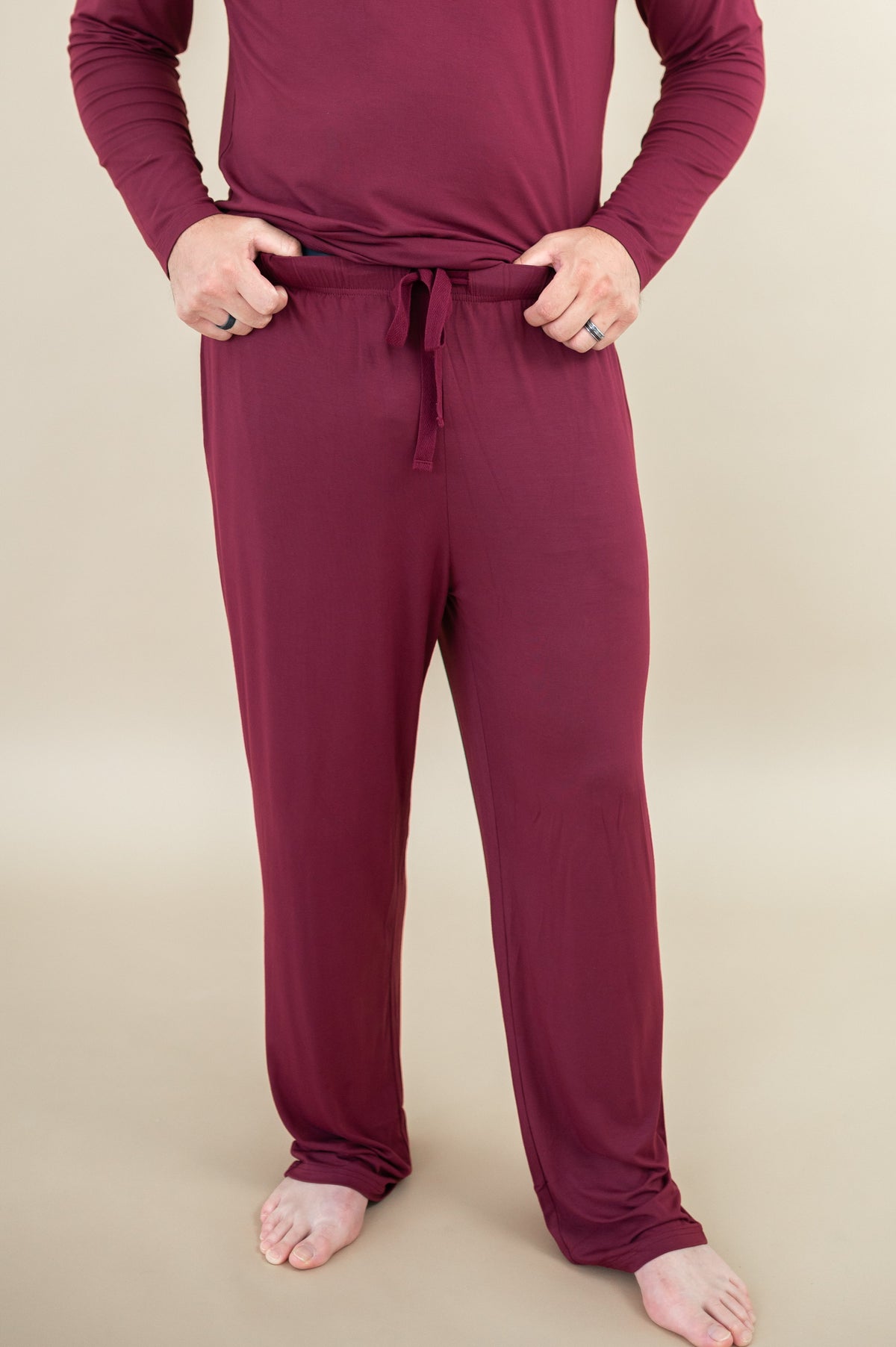 Men's Lounge Pants in Burgundy