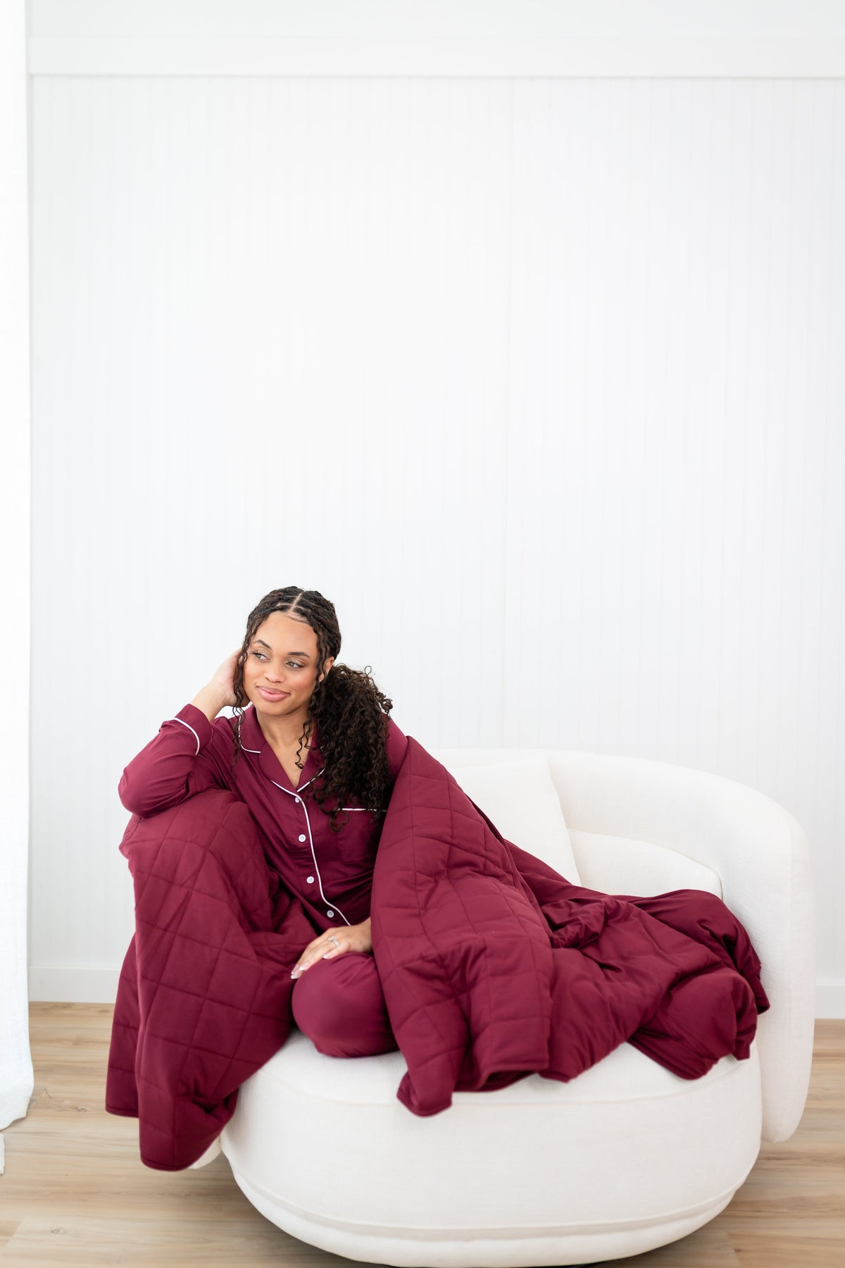 Quilt Blanket in Burgundy 2.5