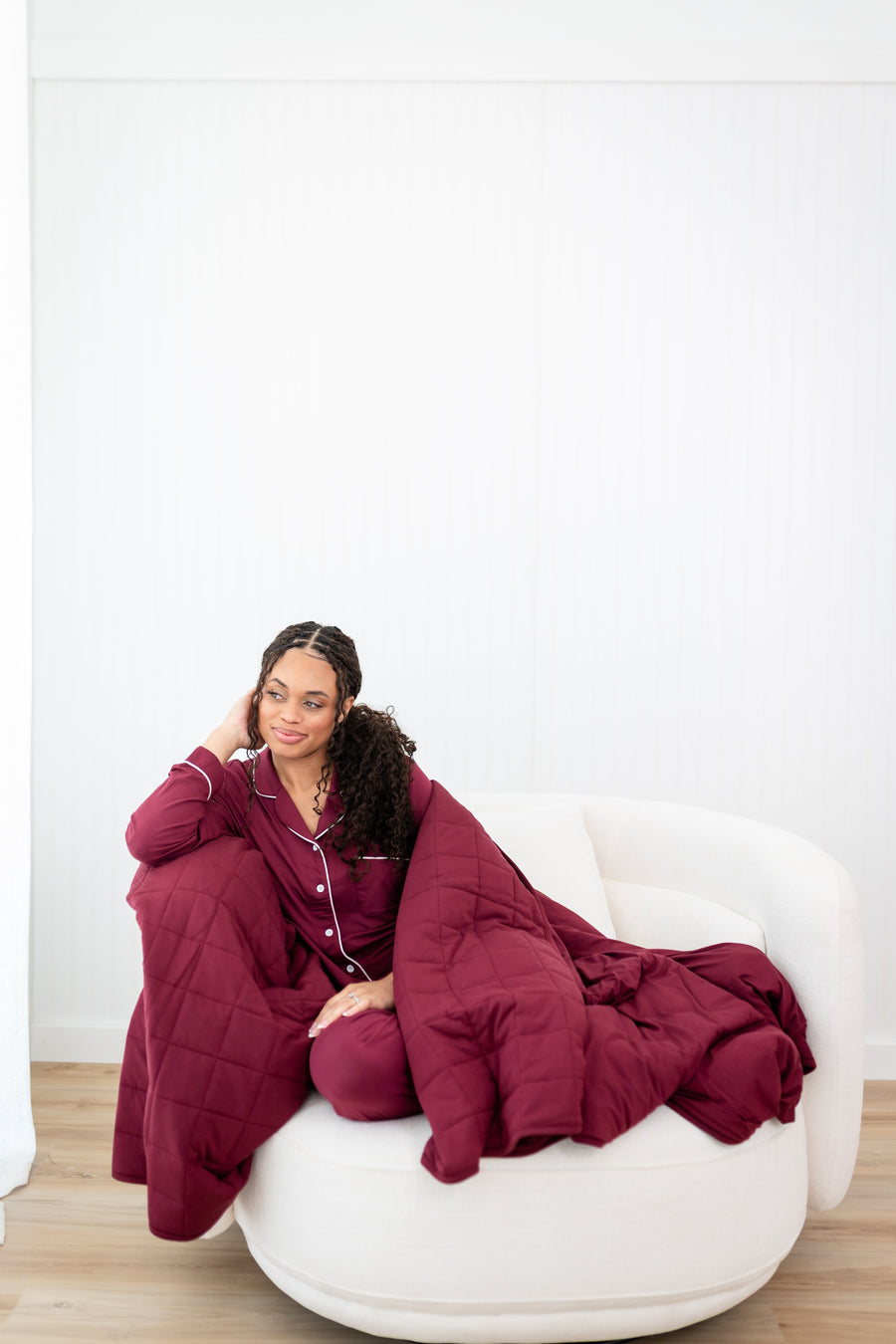 Quilt Blanket in Burgundy 2.5