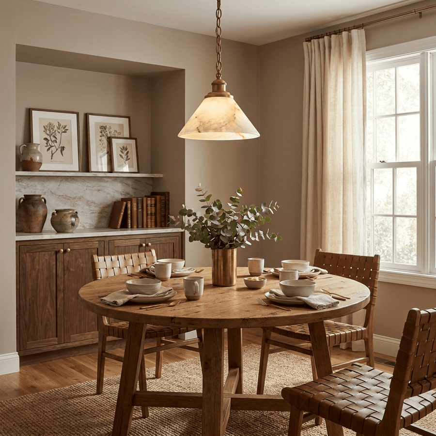 Camden Alabaster Cone Pendant Lamp