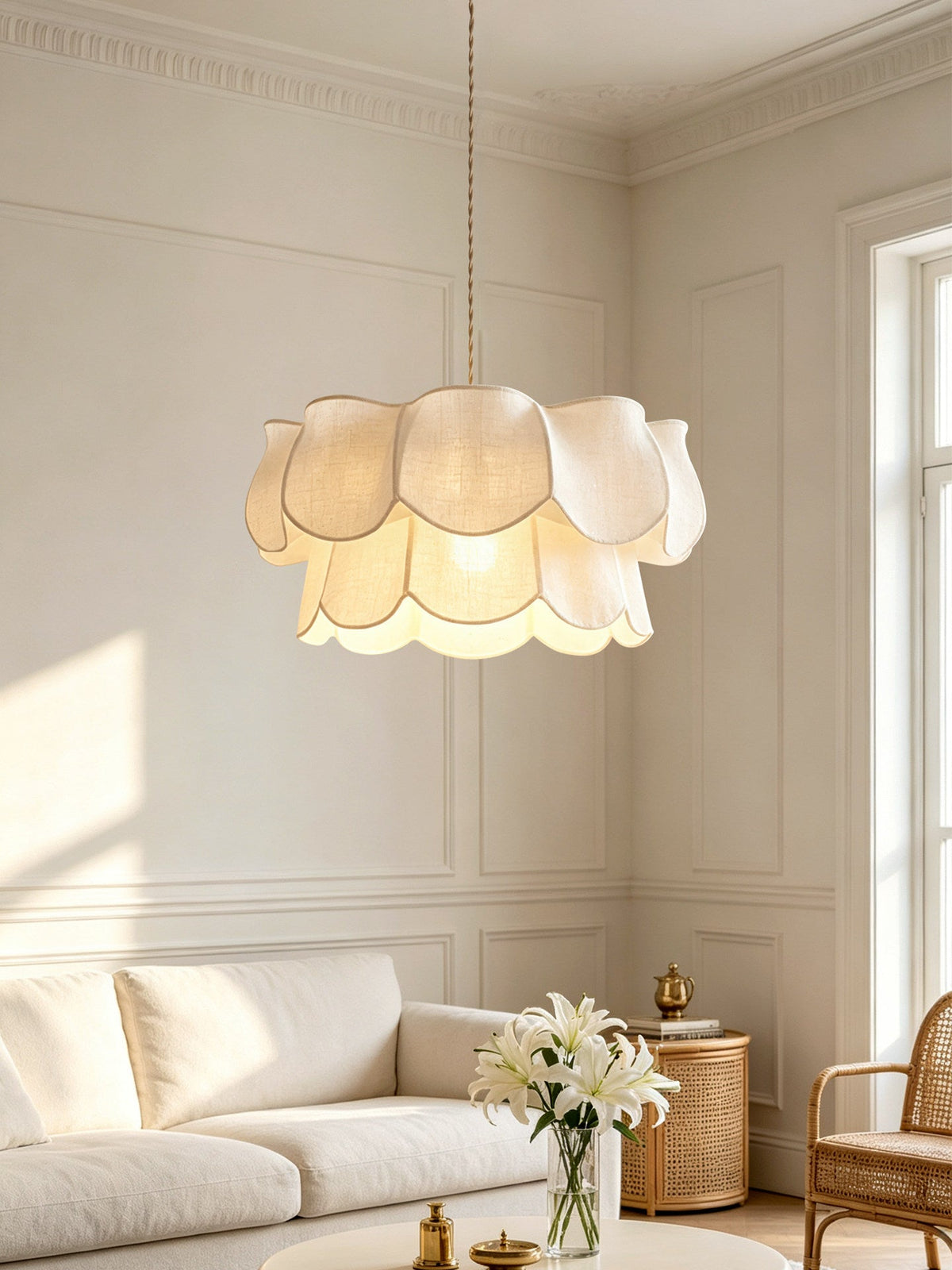 Camellia Fabric Pendant Lamp