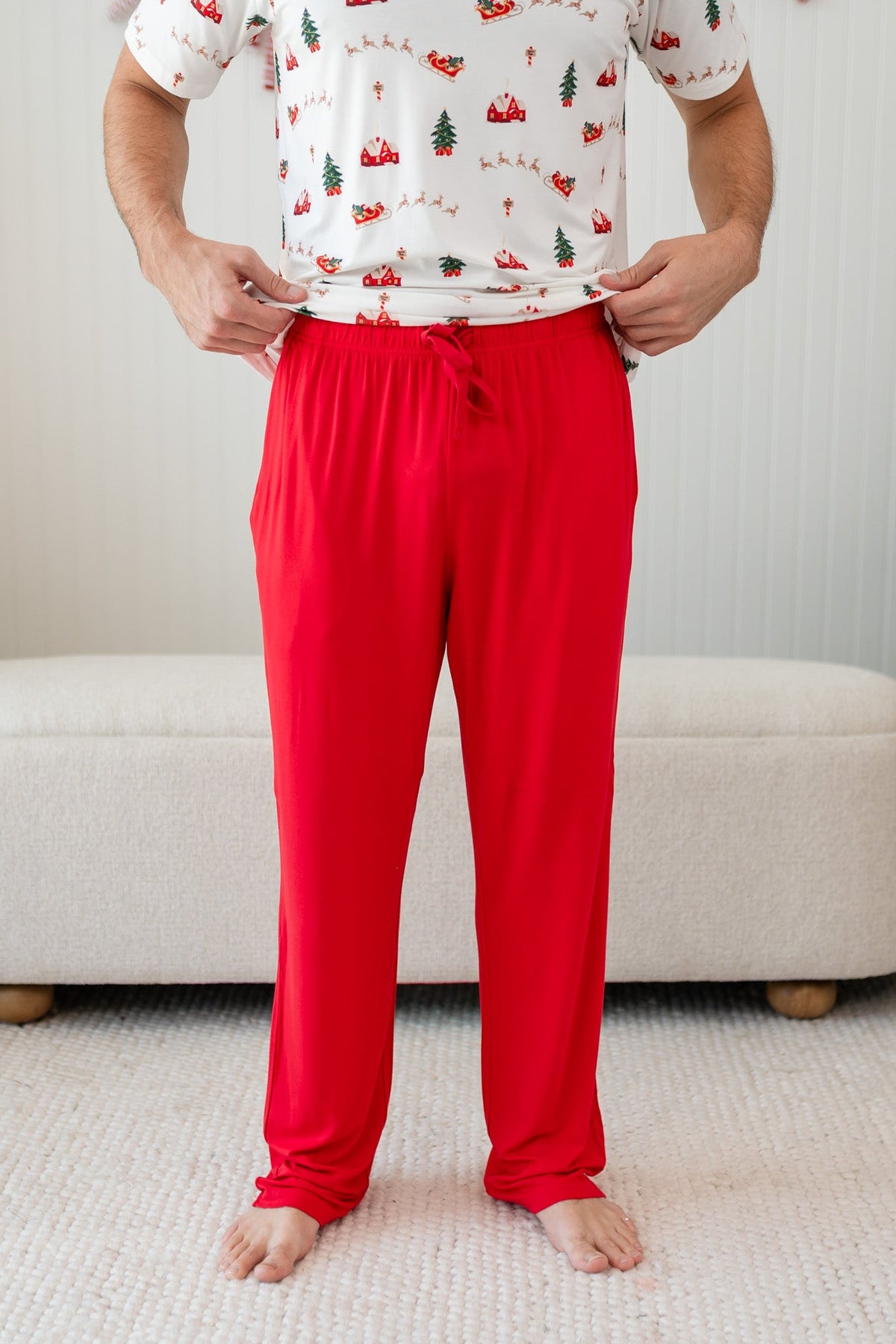 Men's Lounge Pants in Cardinal