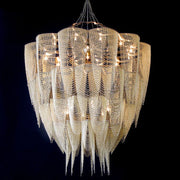 Cascade Bead Chain Chandelier