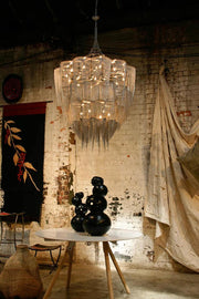 Cascade Bead Chain Chandelier