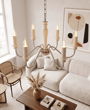 Claren Travertine Candle Chandelier