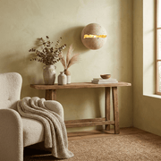 Cleft Travertine Globe Wall Sconce