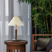 Cone Pleated Fabric Table Lamp
