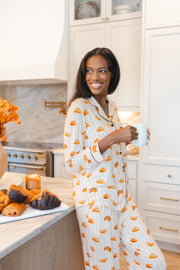 Long-Sleeved Women's Pajama Set in Croissant