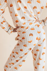 Long-Sleeved Women's Pajama Set in Croissant