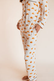 Long-Sleeved Women's Pajama Set in Croissant
