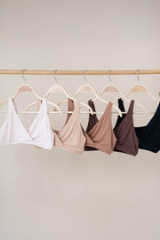 Women's Cross Front Bralette in Chai
