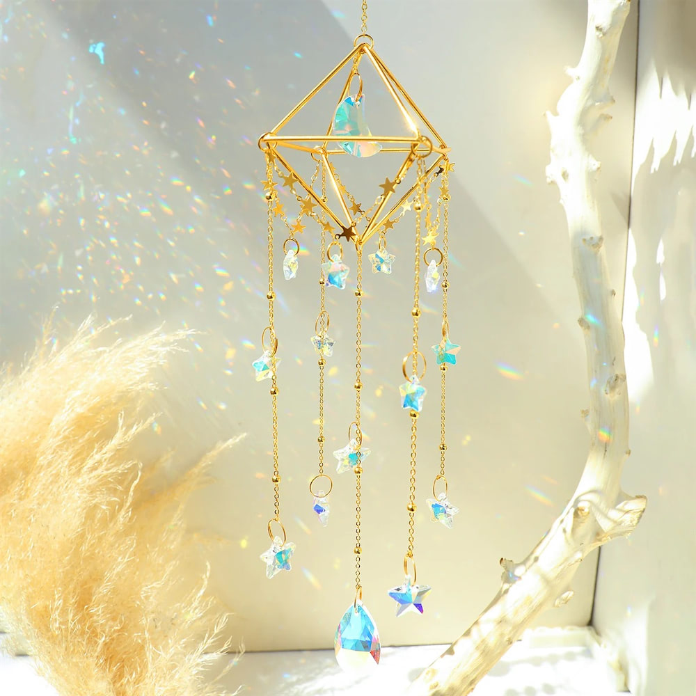 Stars & Moon Crystal Suncatcher