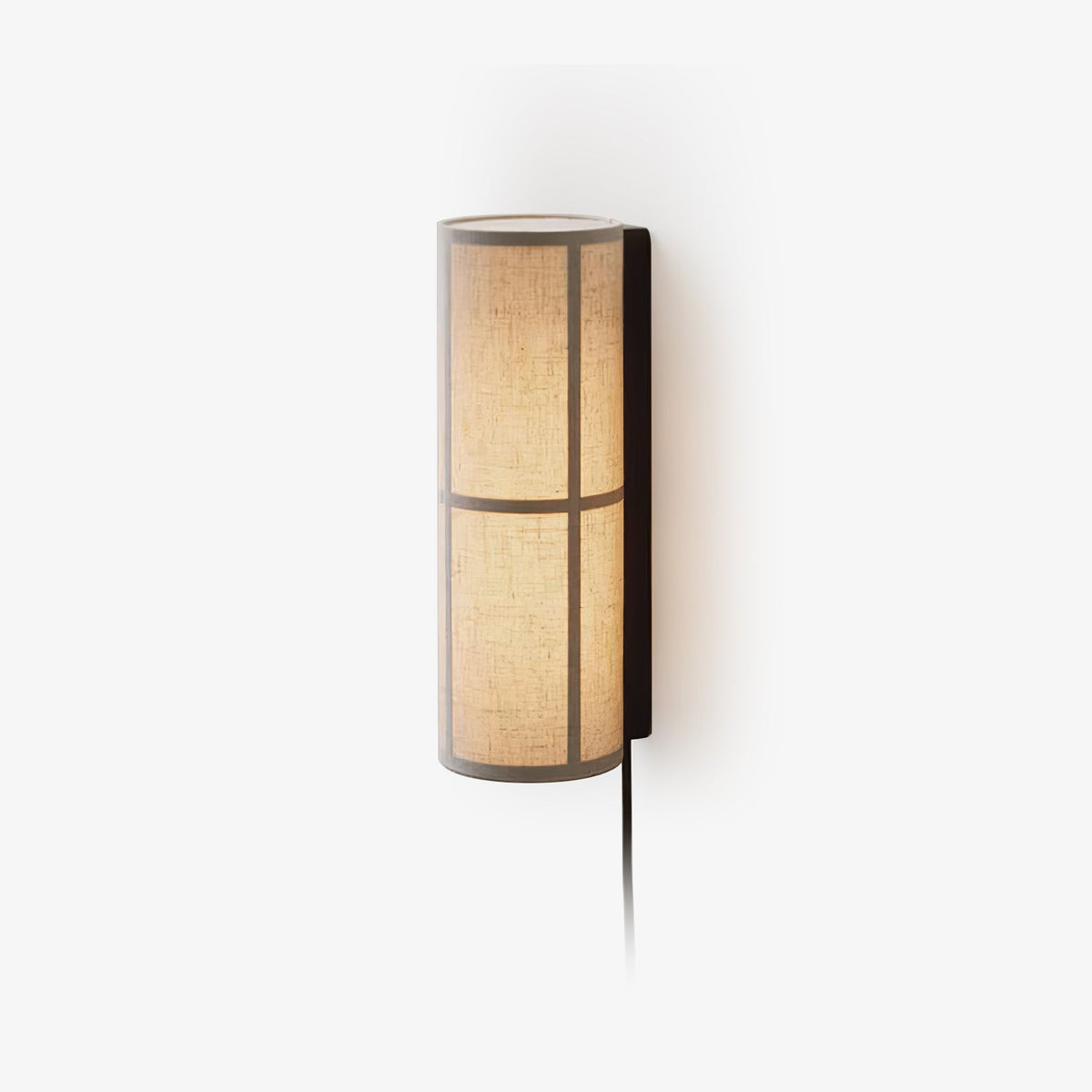 Cylinder Fabric Plug-in Wall Lamp