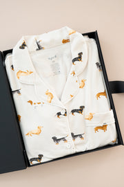 Women's Short Sleeve Pajama Set in Dachshund
