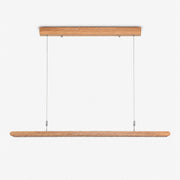 Dual Louver Wood Linear Pendant Lamp