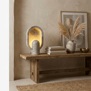 Eclipse Travertine Table Lamp