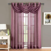 Abri Grommet Crushed Sheer Curtain Panel (Single)