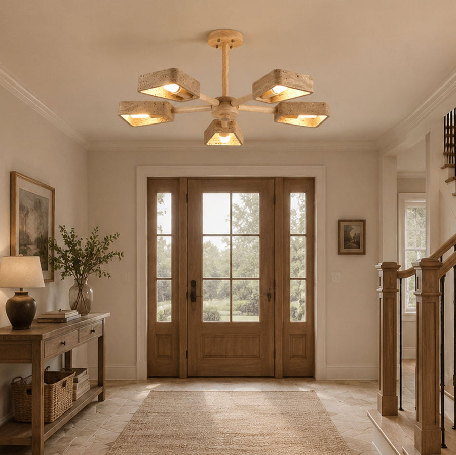 Elementa Travertine Chandelier