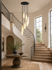 Elongated Alabaster Cluster Pendant Lamp