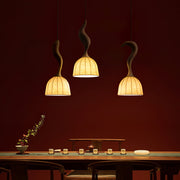 Elowen Twisted Wood Pendant Light