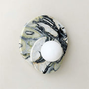 Elyra Layered Stone Globe Wall Sconce