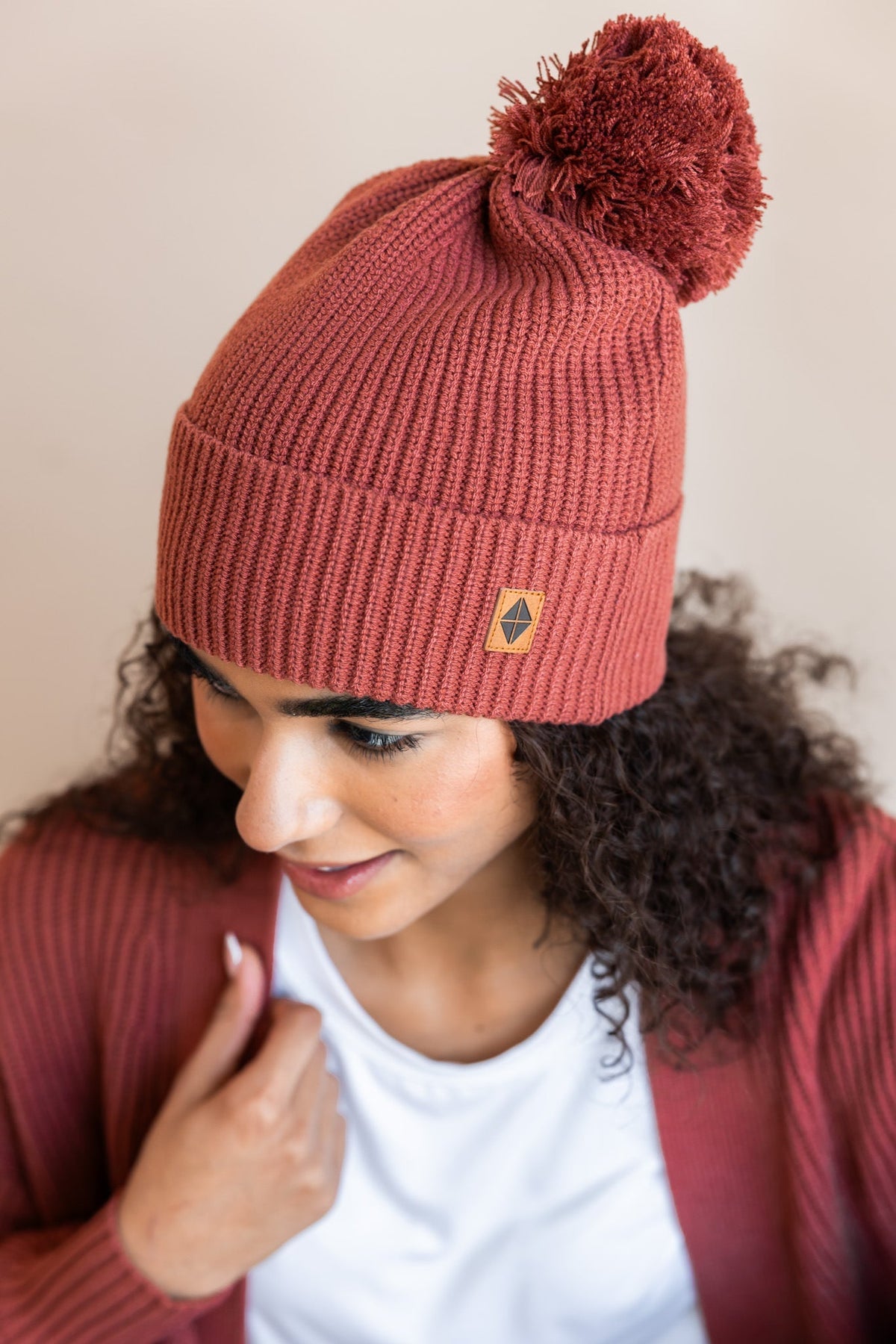 Chunky Knit Adult Pom in Ember