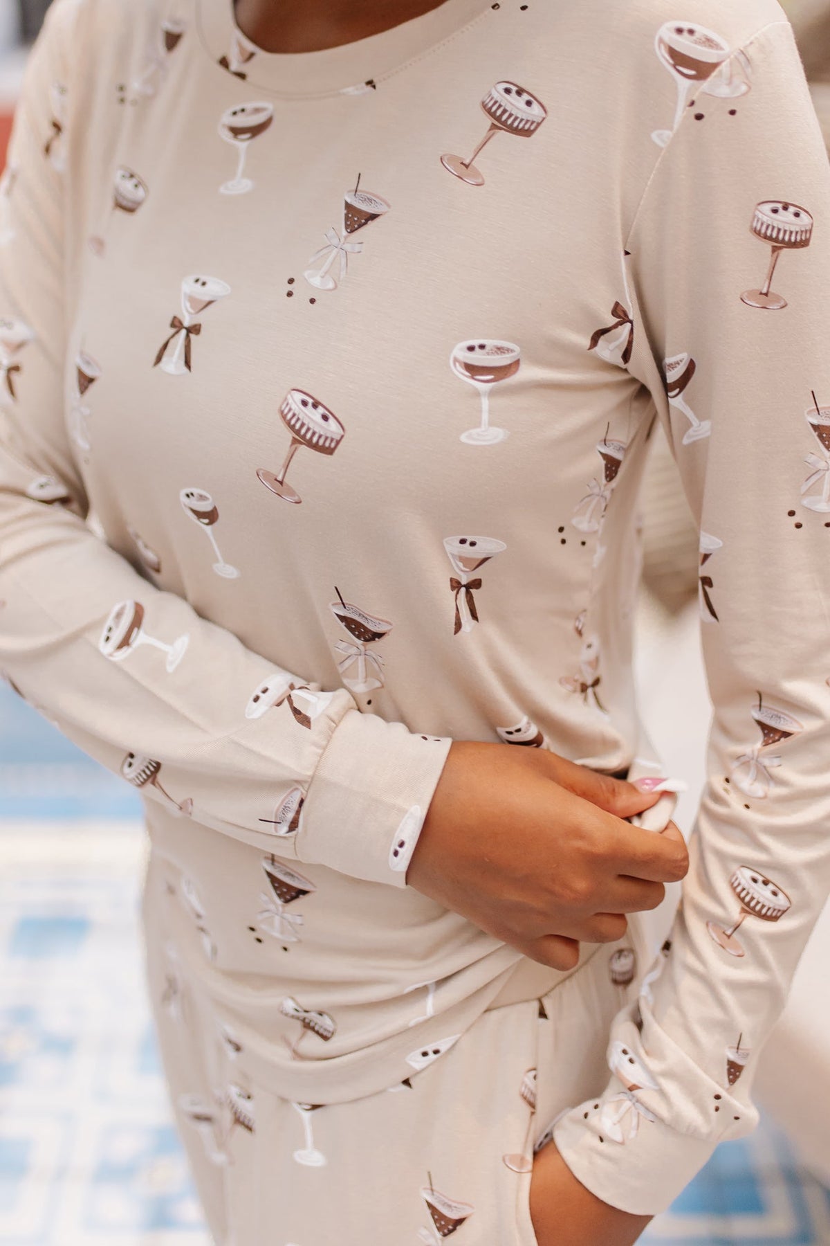 Women's Jogger Pajama Set in Espresso Martini