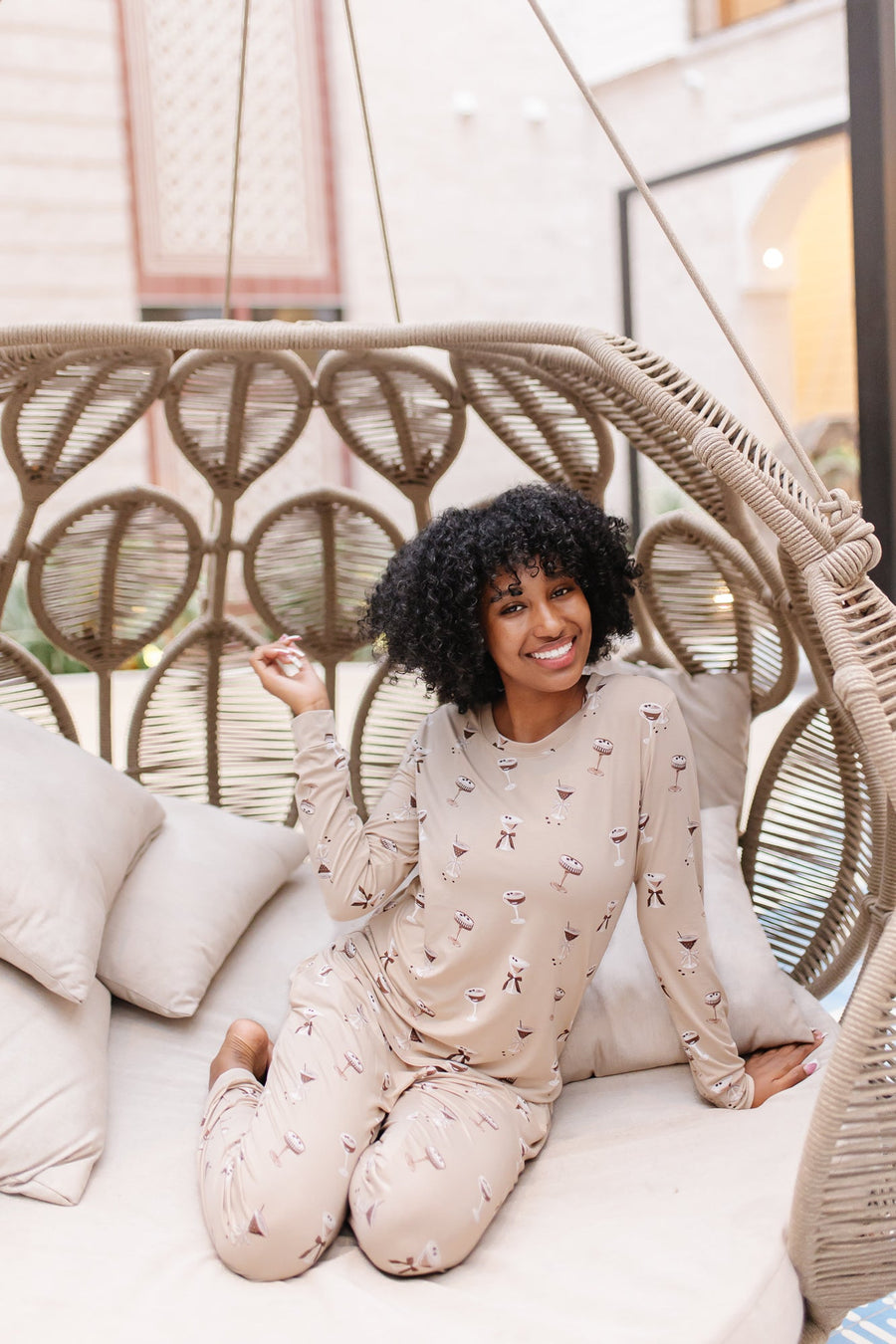 Women's Jogger Pajama Set in Espresso Martini