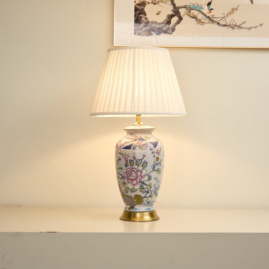 Famille Rose Ceramic Table Lamp